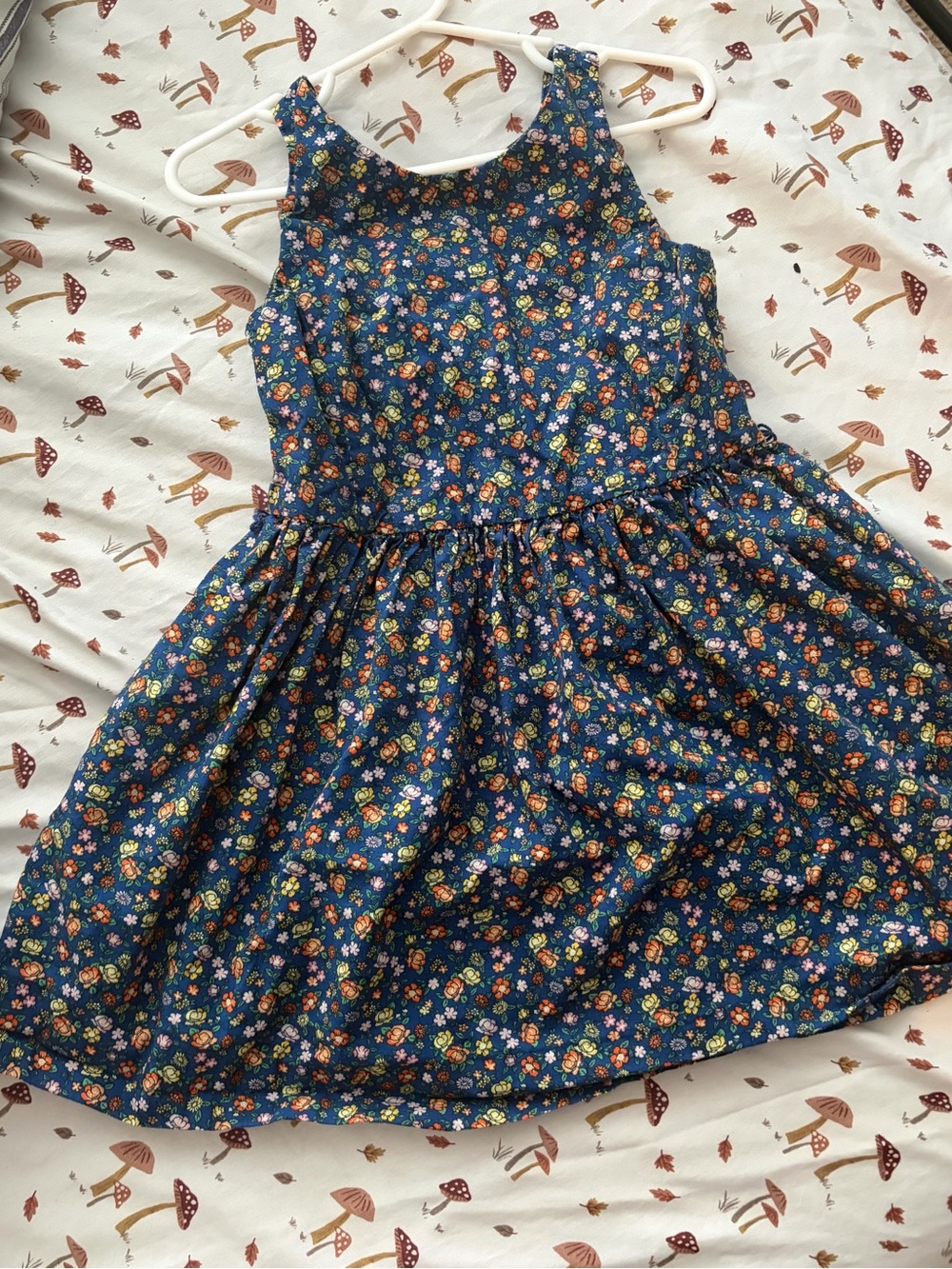 Ralph Lauren Navy Ditsy Prairie Cottagecore Floral Dress